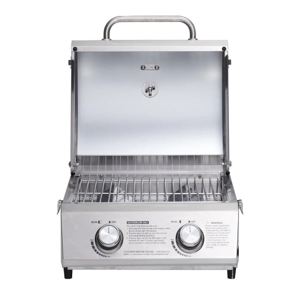 Monument Grills 13742 | Stainless Tabletop Gas Grill