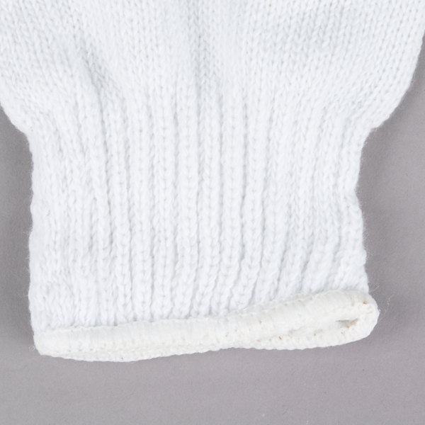 White Polyester / Cotton Gloves: 12 pack