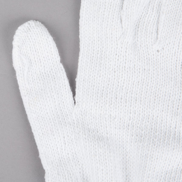 White Polyester / Cotton Gloves: 12 pack