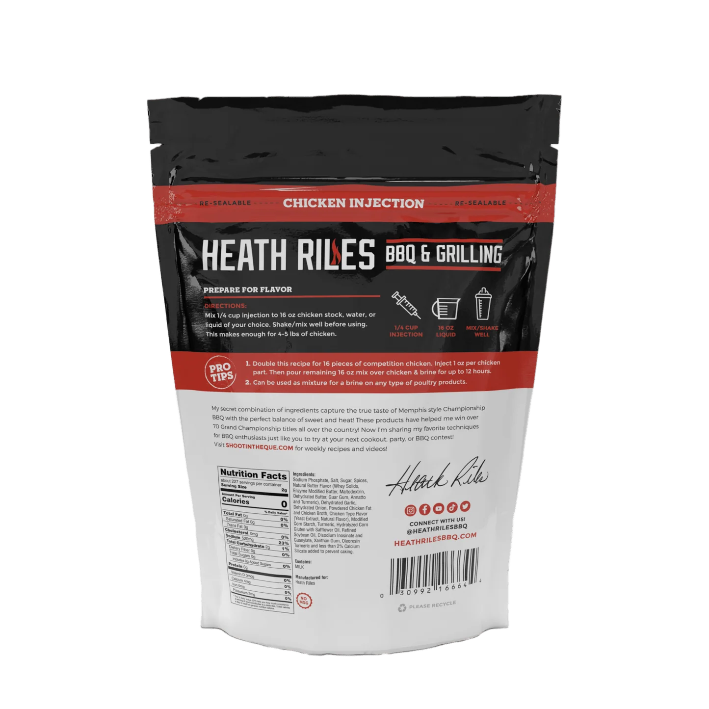 Heath Riles BBQ Chicken Injection & Brine