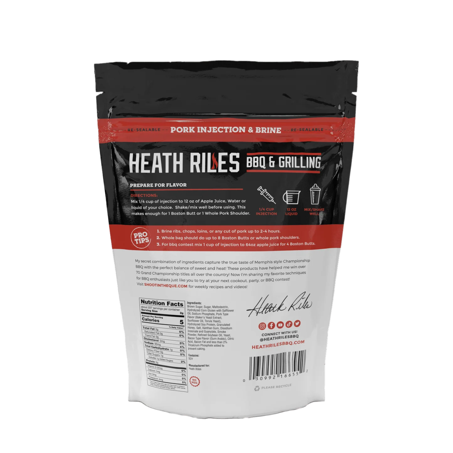 Heath Riles BBQ Pork Injection & Brine