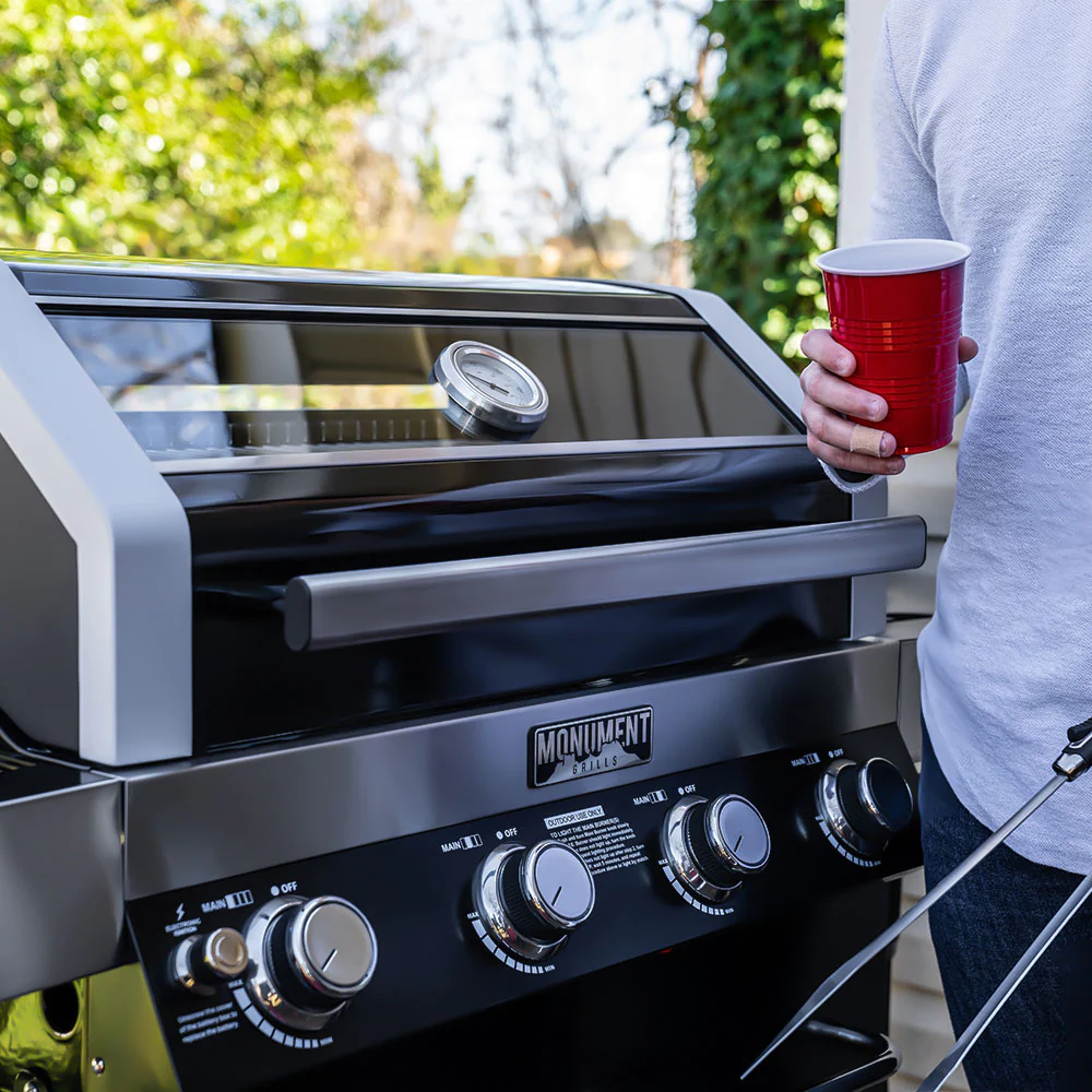 Monument Grills 24633 | 4-Burner Black Propane Gas Grill