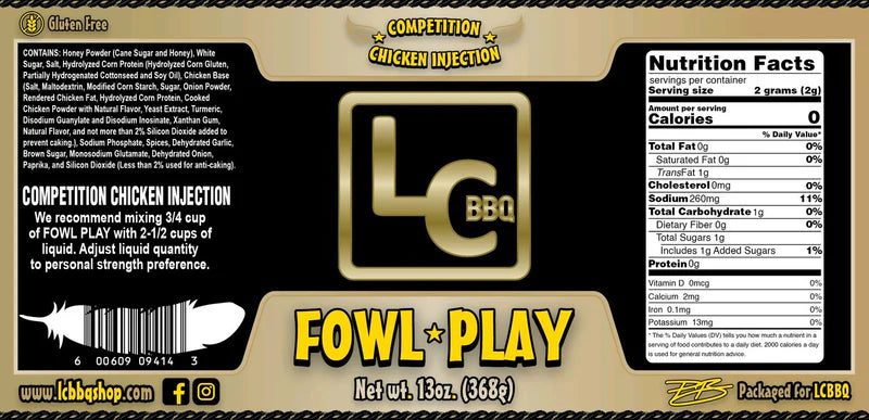 LC BBQ Fowl Play Competition Chicken Injection