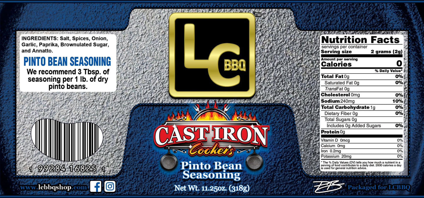 LC BBQ Cast Iron Cookers Pinto Bean Seasoning