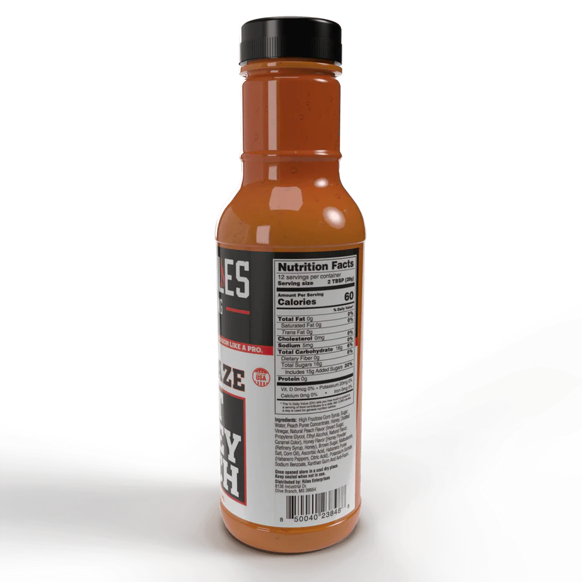 Heath Riles Hot Honey Peach BBQ Glaze