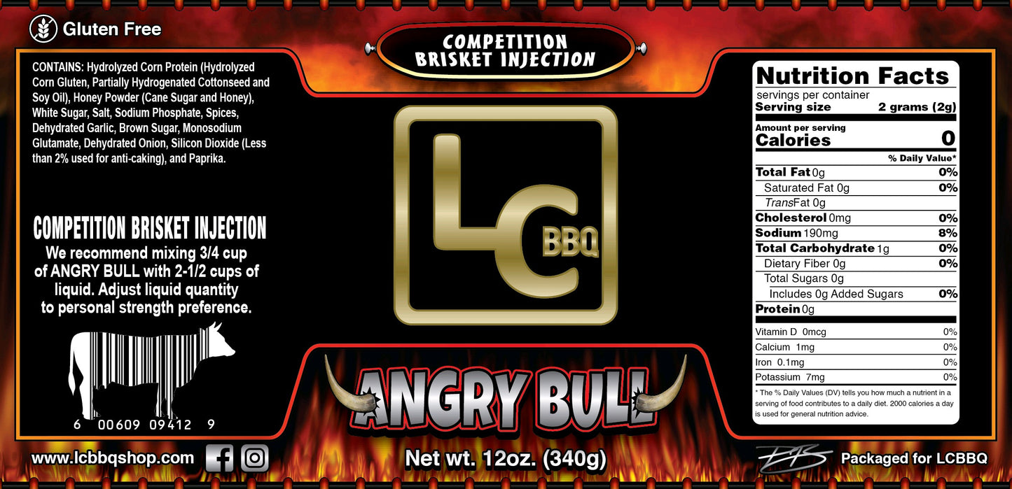 LC BBQ Angry Bull Competition Brisket Injection