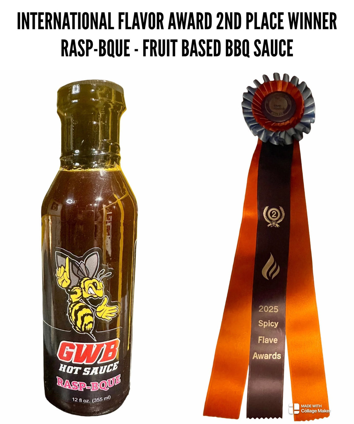 GWB Hot Sauce Rasp-bque BBQ Sauce