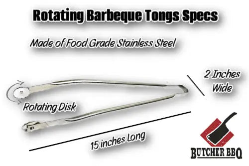 Butcher BBQ Rotating Barbecue Tongs
