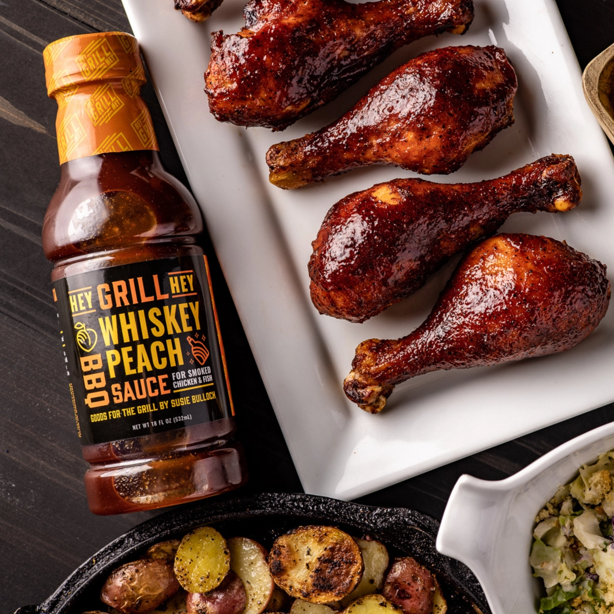 Hey Grill Hey Whiskey Peach BBQ Sauce
