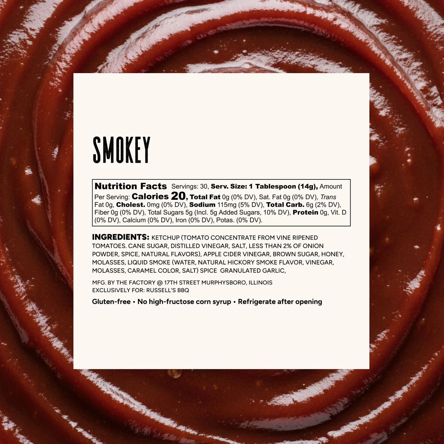 Russell's DAM GOOD BBQ Smokey Sauce