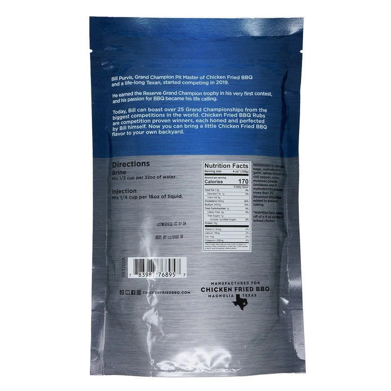 Chicken Fried BBQ Game Over Poultry Brine