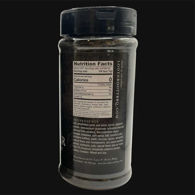 Loot N' Booty BBQ Jolly Roger Jalapeno Garlic Black Rub