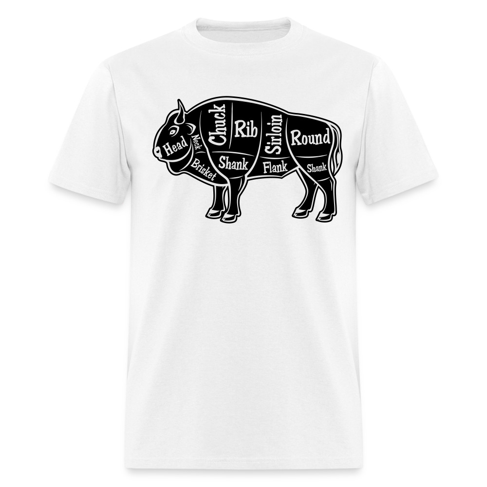 Bison Butcher Cut Unisex Classic T-Shirt - white