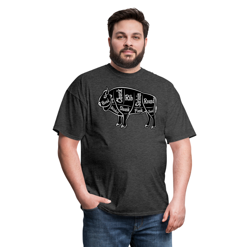 Bison Butcher Cut Unisex Classic T-Shirt - heather black