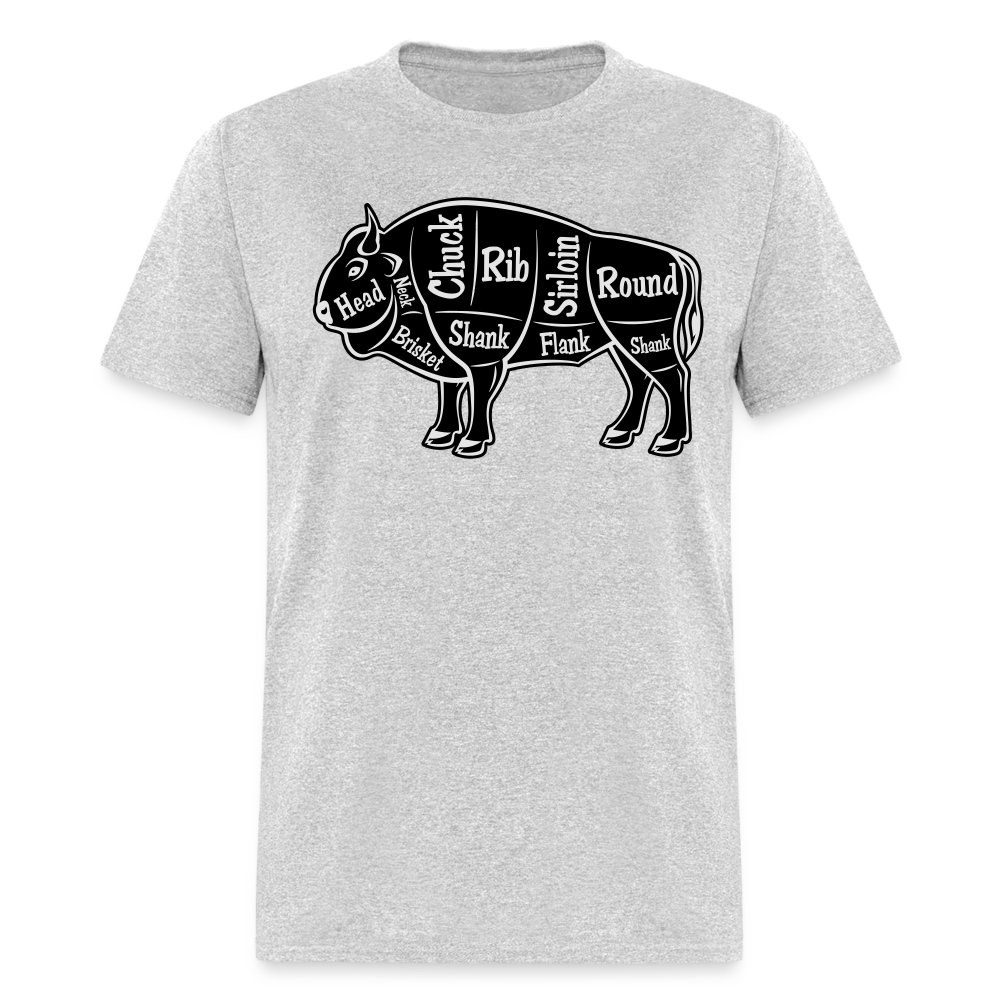 Bison Butcher Cut Unisex Classic T-Shirt - heather gray