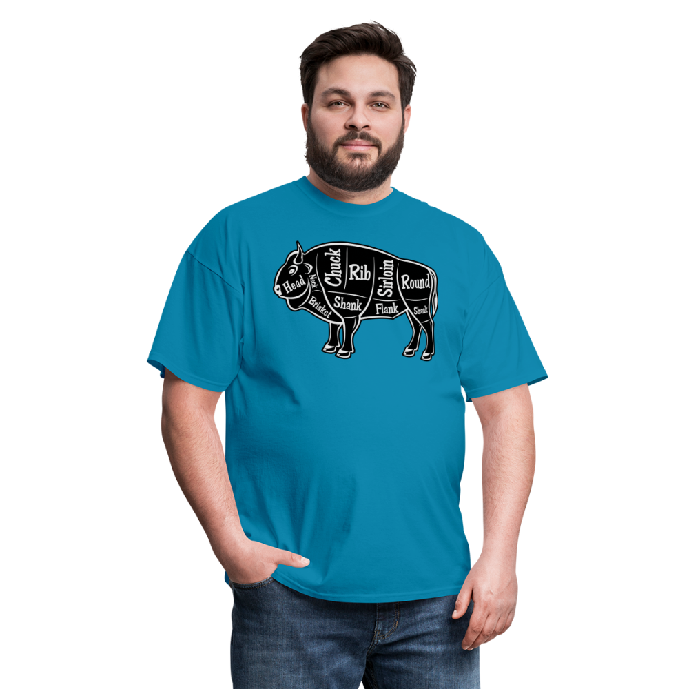 Bison Butcher Cut Unisex Classic T-Shirt - turquoise