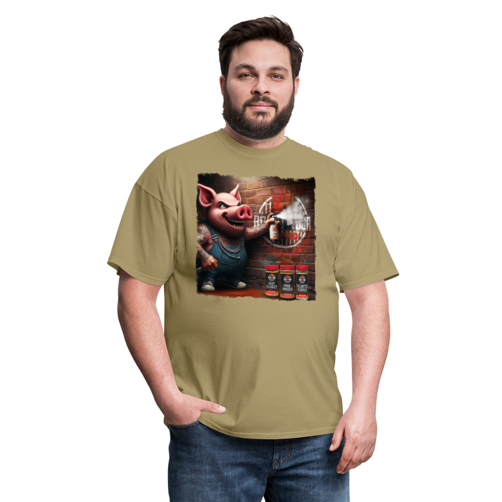 Graffiti Pig T-Shirt - khaki