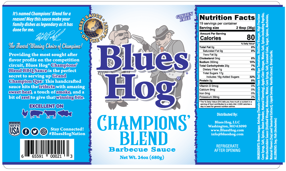 Blues Hog Champions Blend BBQ Sauce