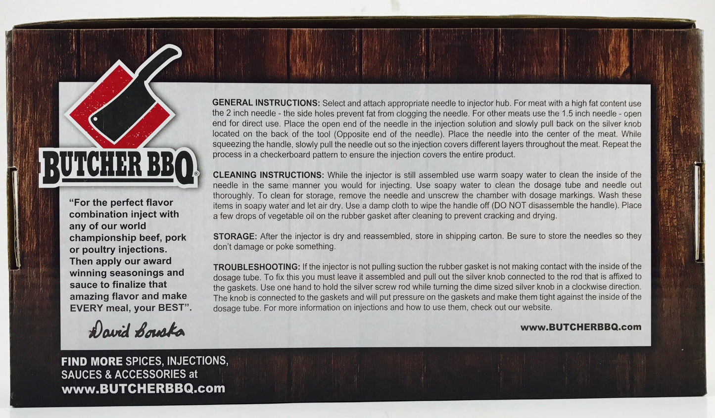 Gourmet Pistol Grip Injector