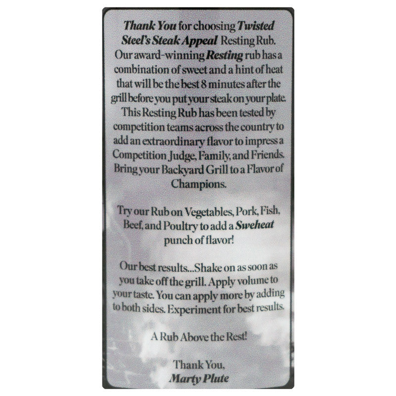 Twisted Steel Steak Appeal by Marty Plute