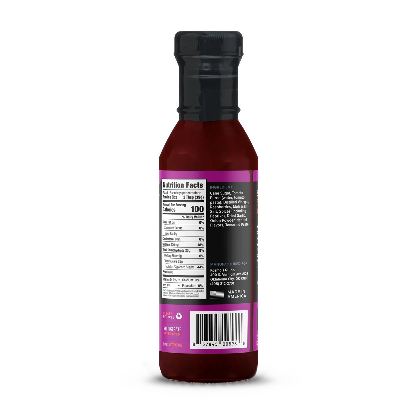Kosmo's Q Raspberry Chipotle BBQ Sauce