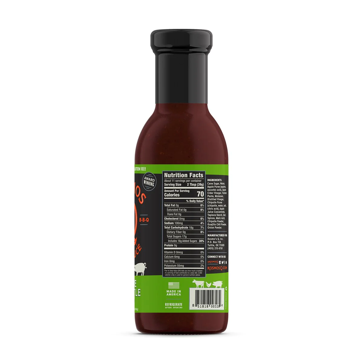Kosmo's Q Sweet Apple Chipotle BBQ Sauce