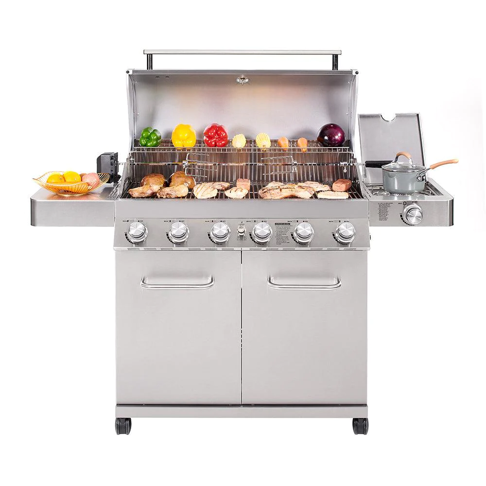 Monument Grills 77352 | Stainless 6-Burner Propane Gas Grill