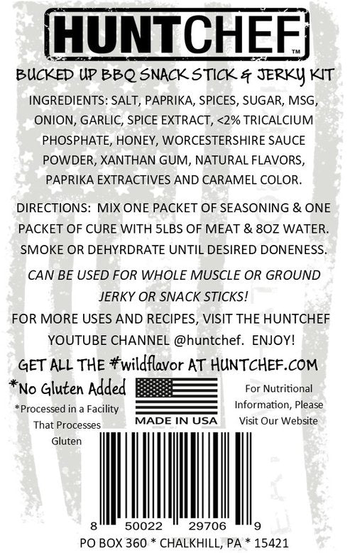 HuntChef Bucked Up BBQ Jerky/Snack Stick Kit