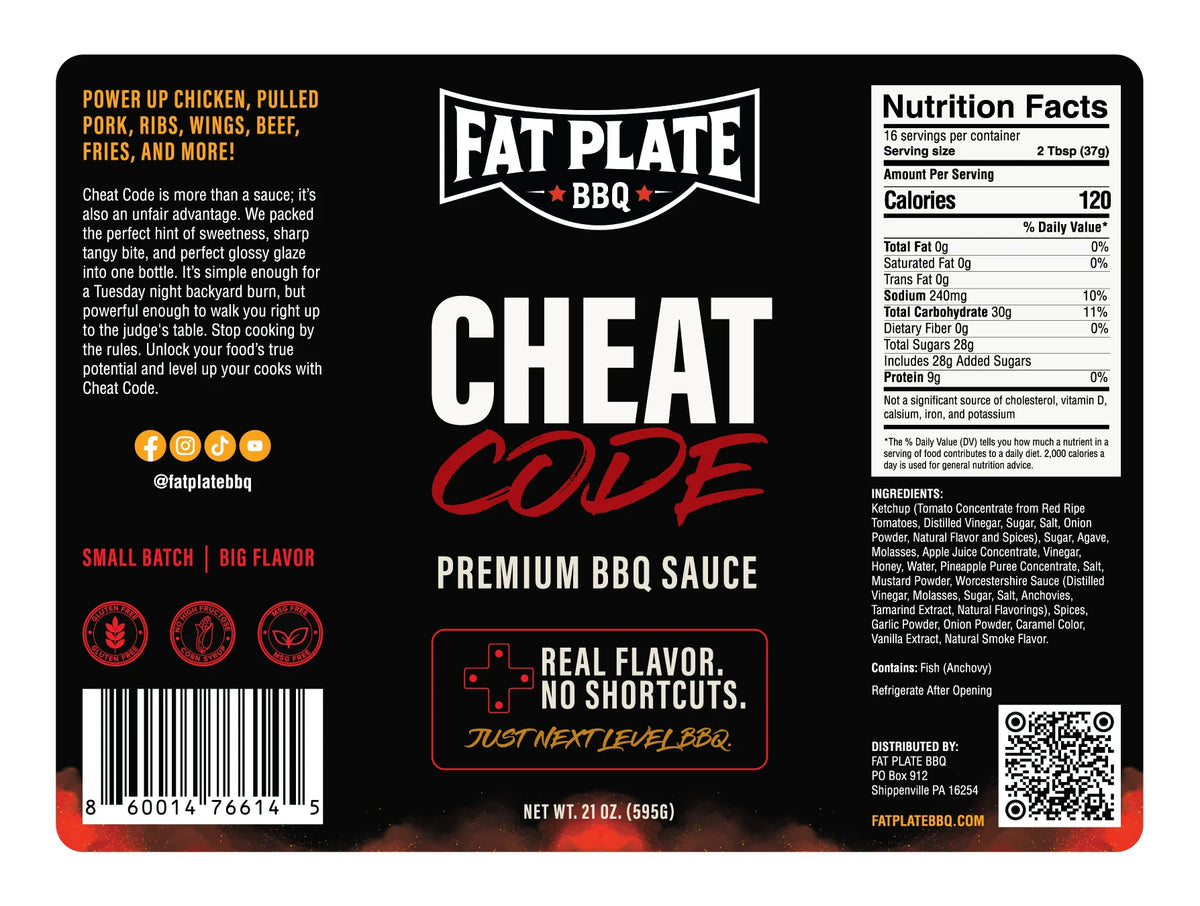 Fat Plate BBQ Cheat Code BBQ Sauce