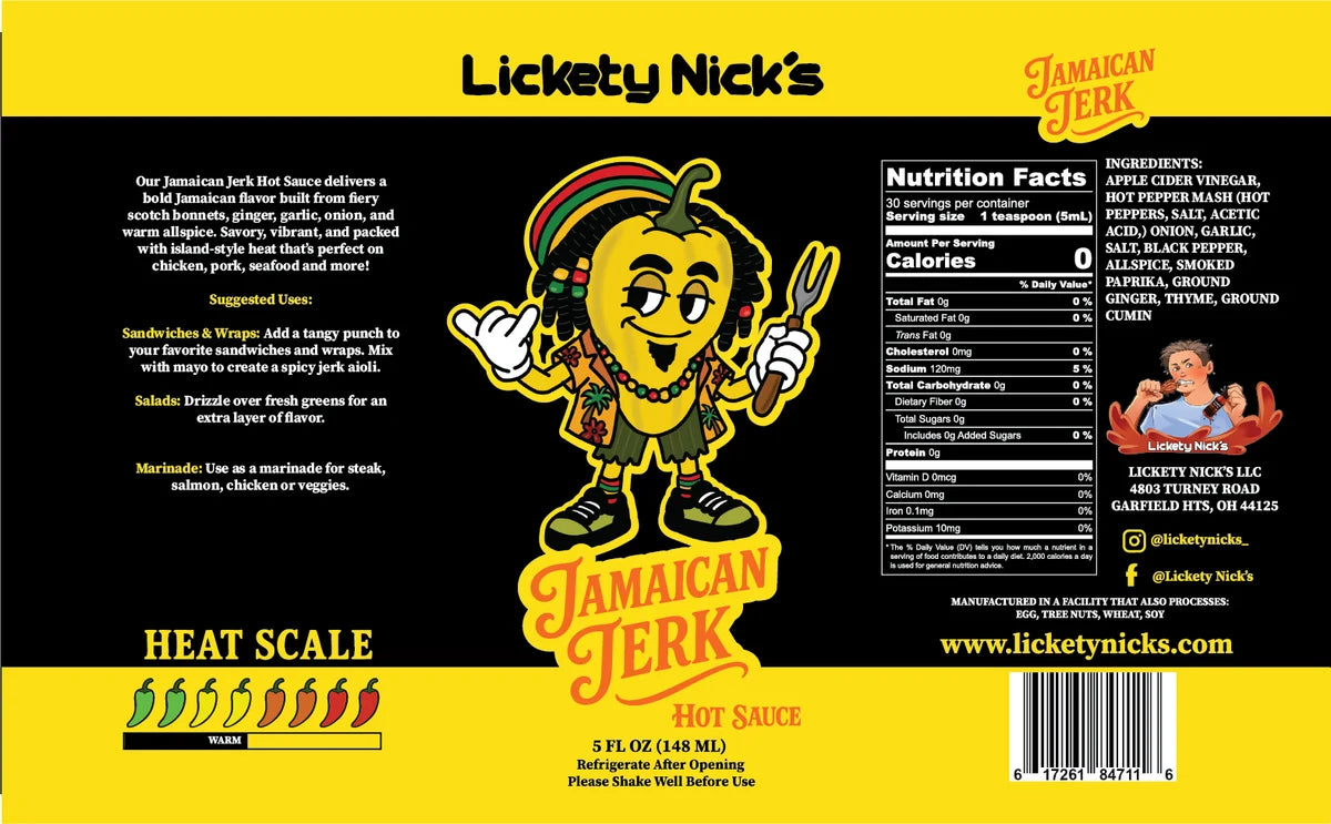 Lickety Nick's Jamaican Jerk Hot Sauce