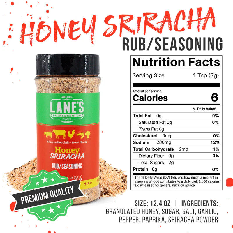 Lane's Honey Sriracha Rub & Seasoning