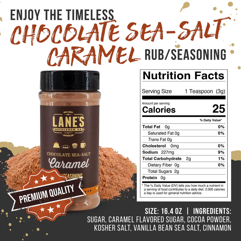 Lane's Chocolate Sea-Salt Caramel Rub & Seasoning