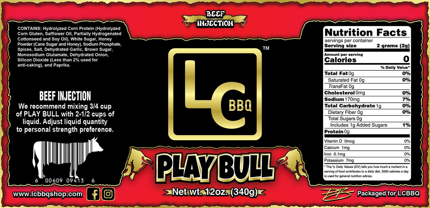 LC BBQ Play Bull Competition Brisket Injection