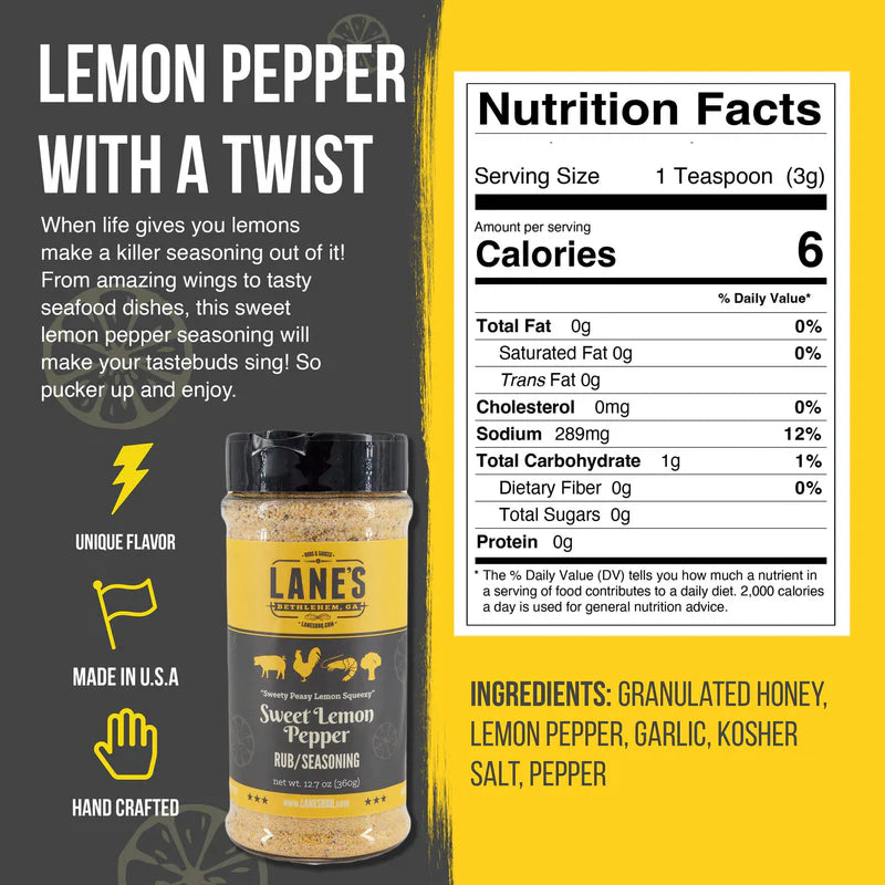 Lane's Sweet Lemon Pepper Rub