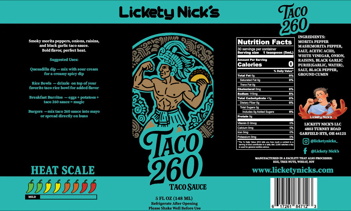 Lickety Nick's Taco 260 Taco Sauce