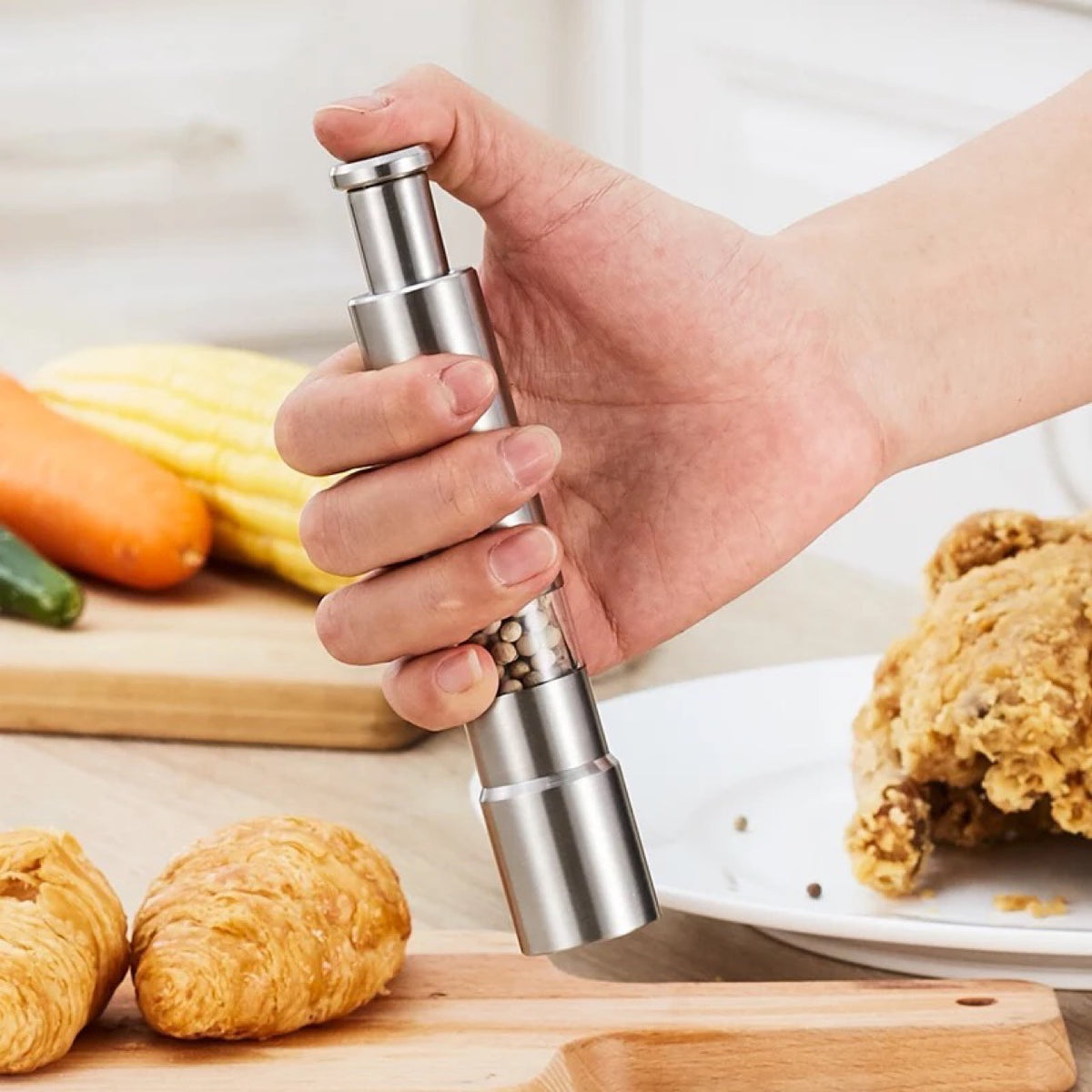 Boost Your BBQ Mini Thumb Seasoning Grinder/Mill