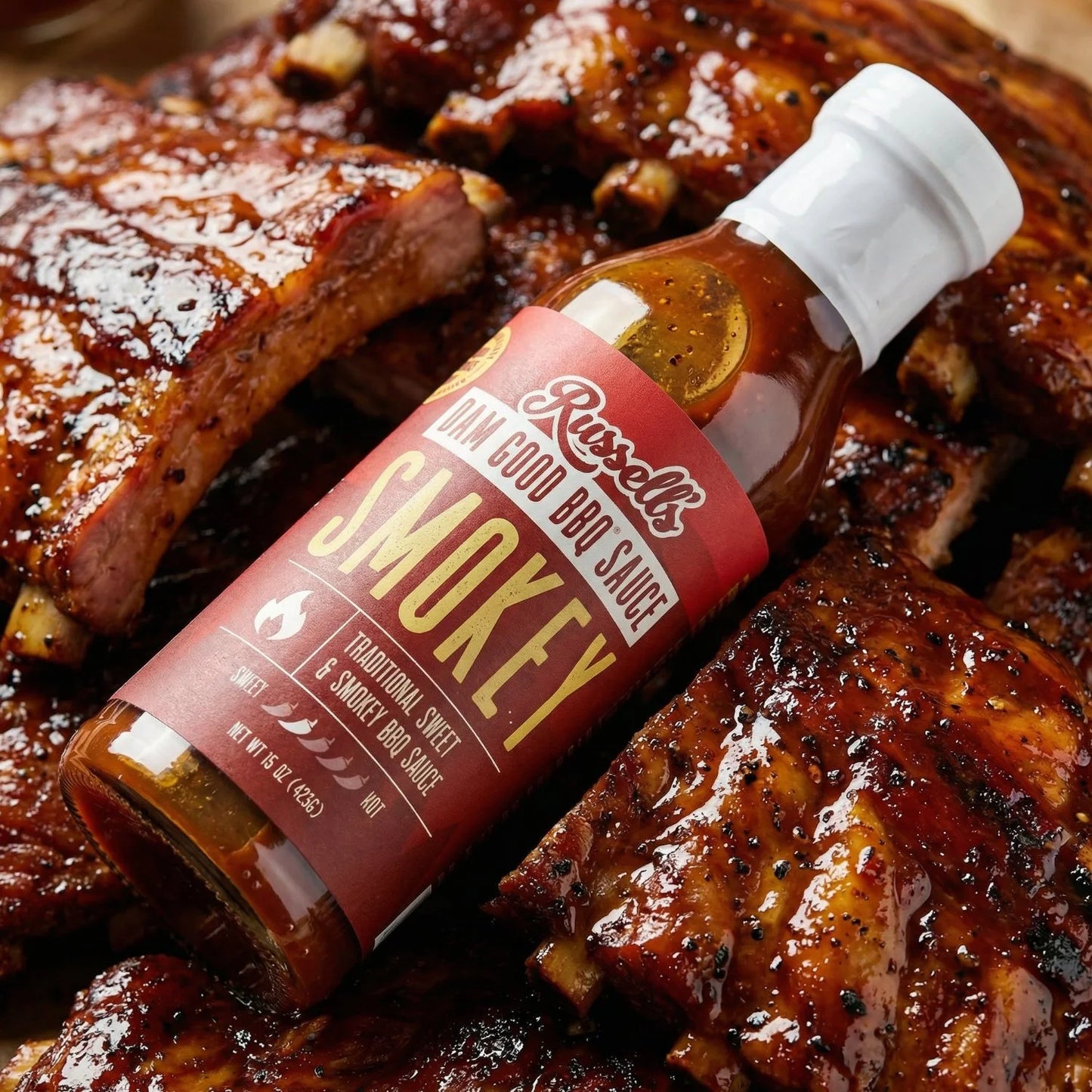 Russell's DAM GOOD BBQ Smokey Sauce