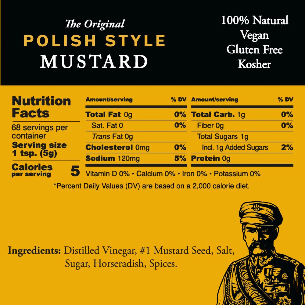 Pilsudski Mustard Co. Polish Style Mustard with Horseradish