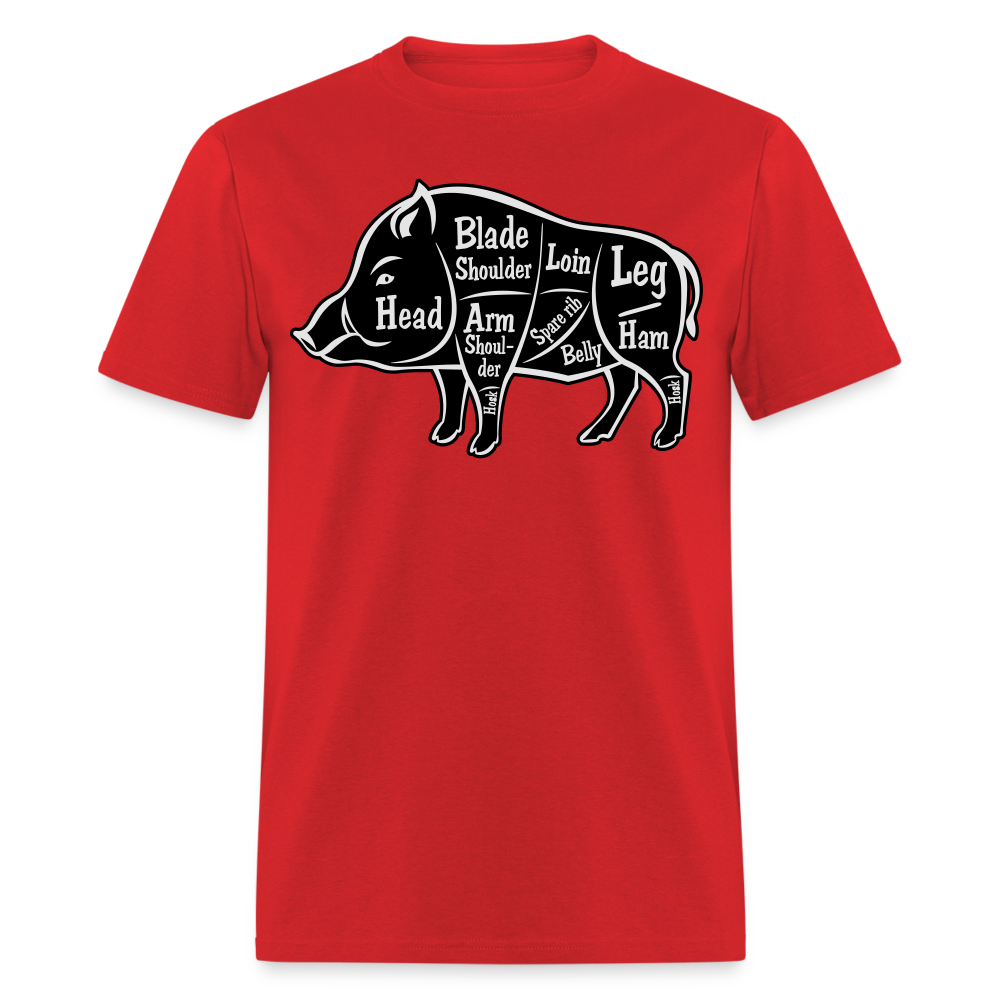 Boar Butcher Cut Unisex Classic T-Shirt - red