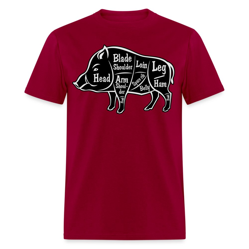 Boar Butcher Cut Unisex Classic T-Shirt - dark red