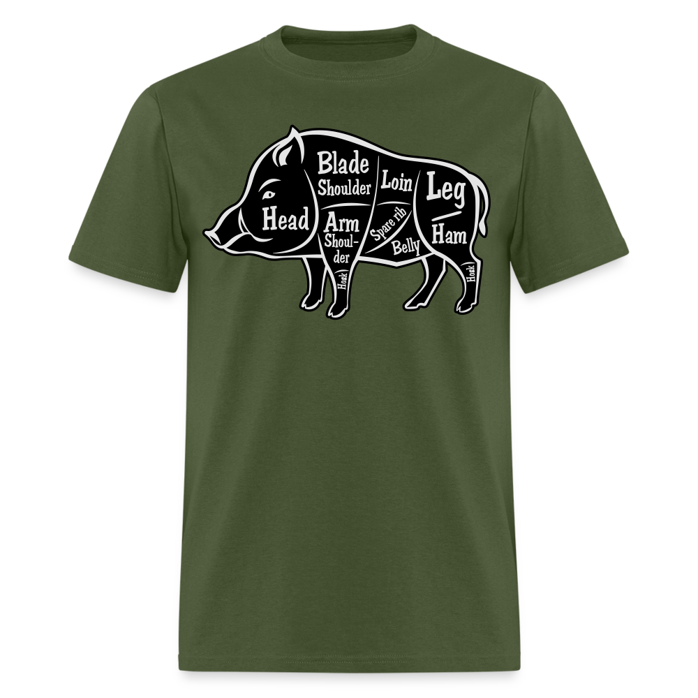 Boar Butcher Cut Unisex Classic T-Shirt - military green