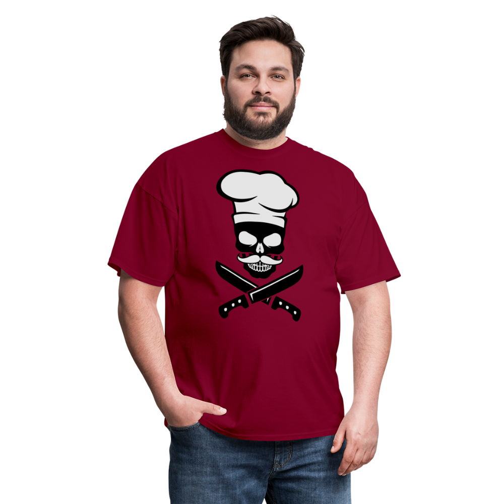 Skull Chef Classic T-Shirt - burgundy