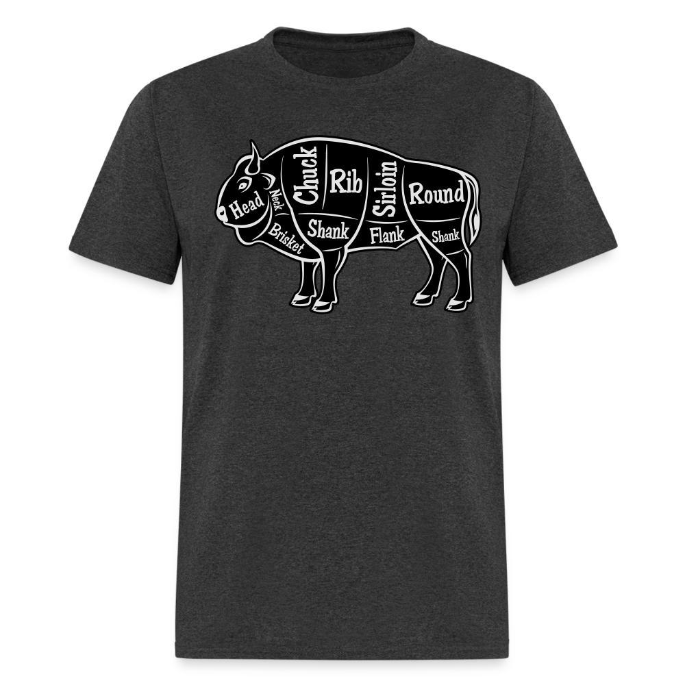 Bison Butcher Cut Unisex Classic T-Shirt - heather black