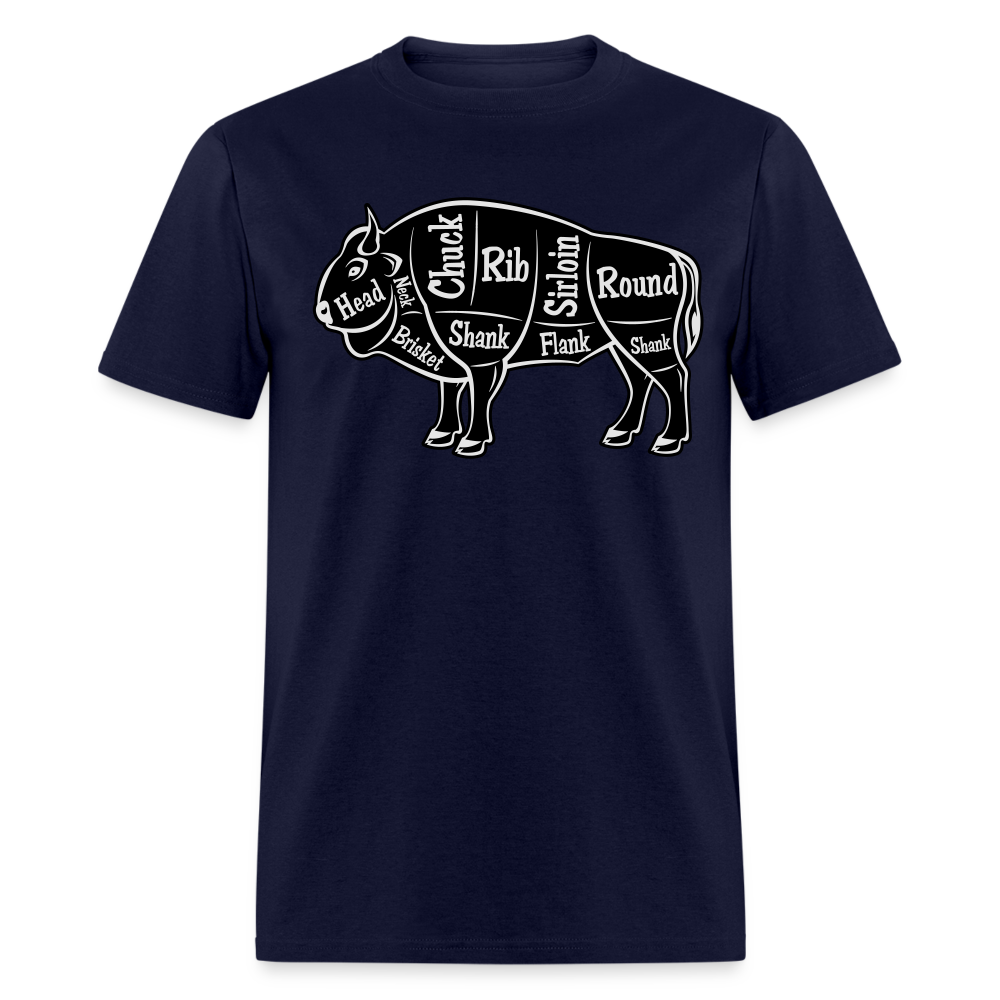Bison Butcher Cut Unisex Classic T-Shirt - navy