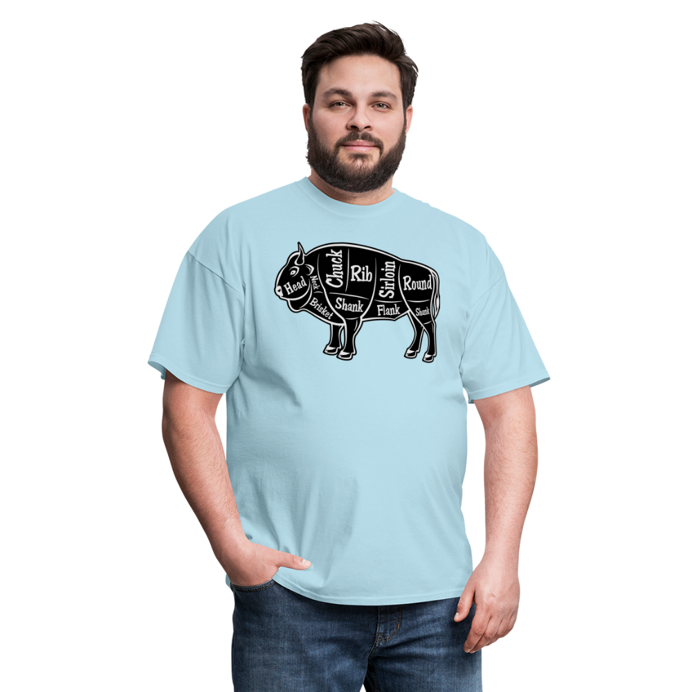 Bison Butcher Cut Unisex Classic T-Shirt - powder blue