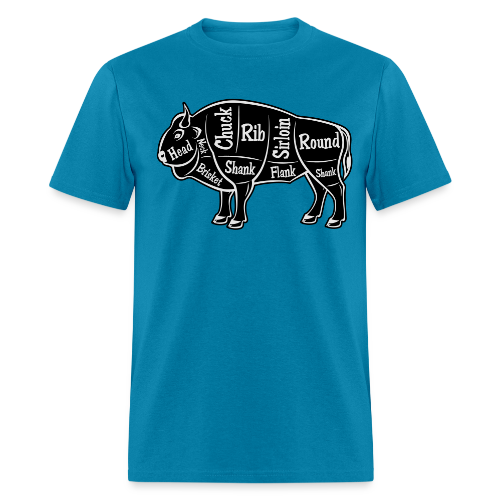 Bison Butcher Cut Unisex Classic T-Shirt - turquoise