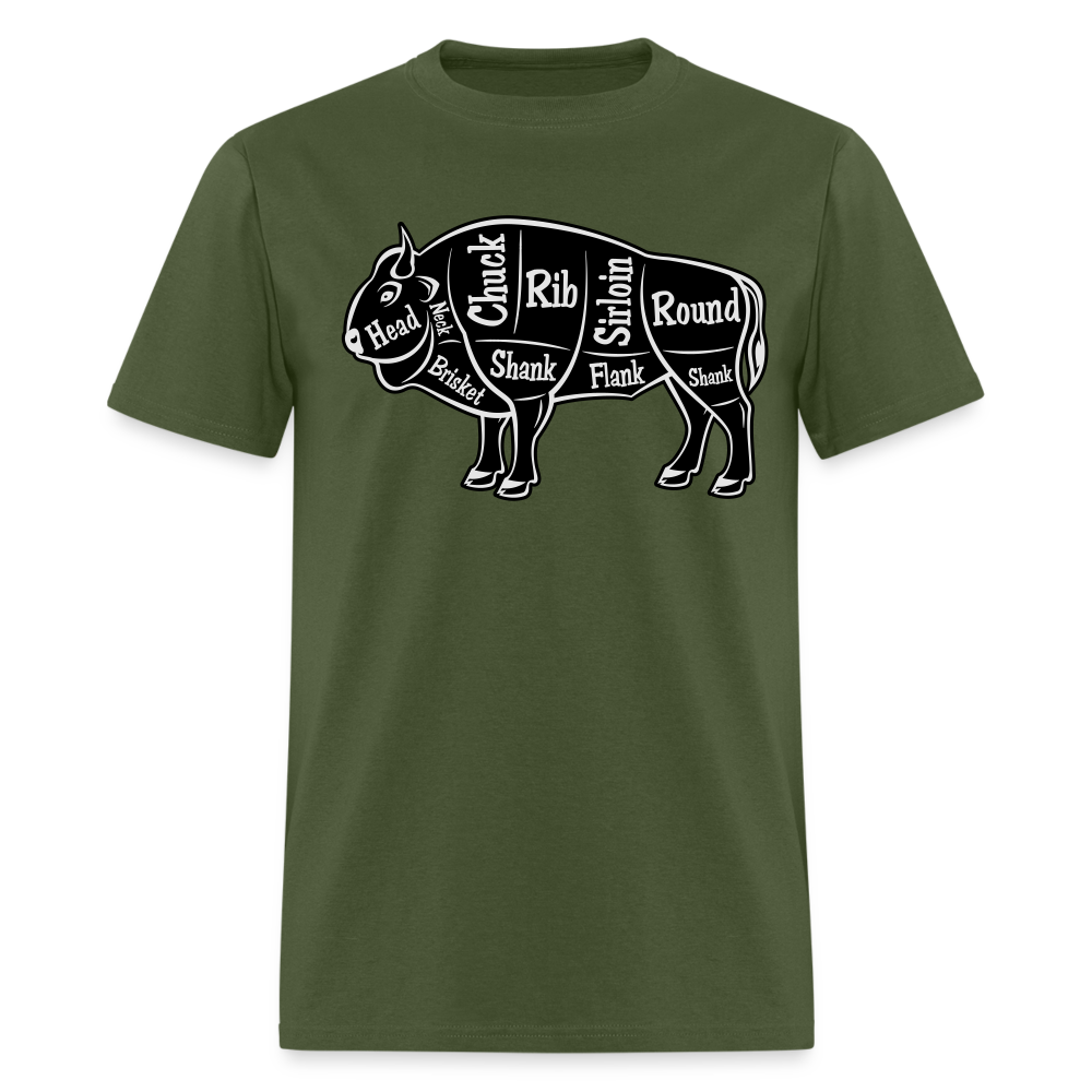 Bison Butcher Cut Unisex Classic T-Shirt - military green