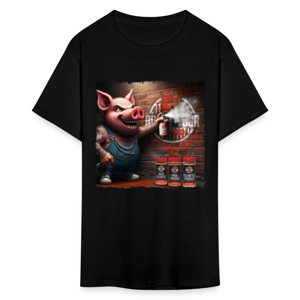 Graffiti Pig T-Shirt - black