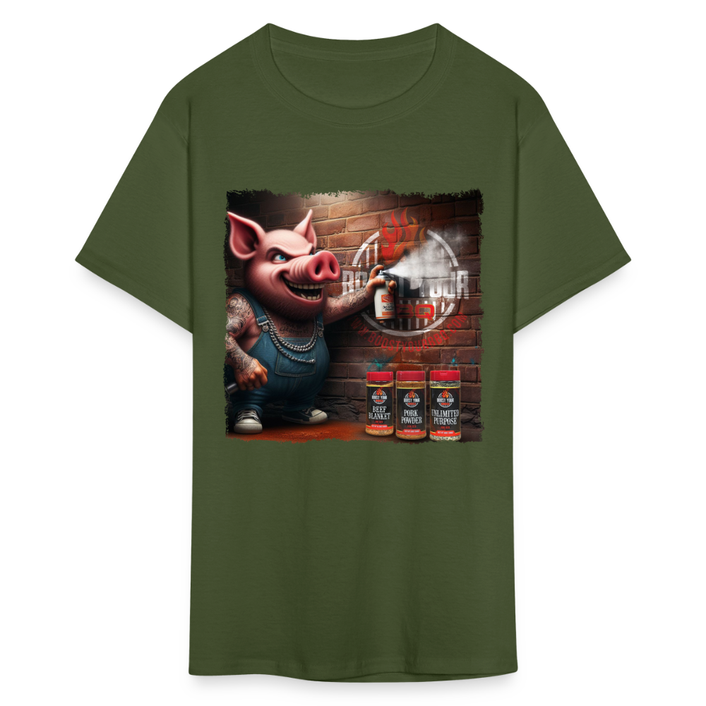 Graffiti Pig T-Shirt - military green