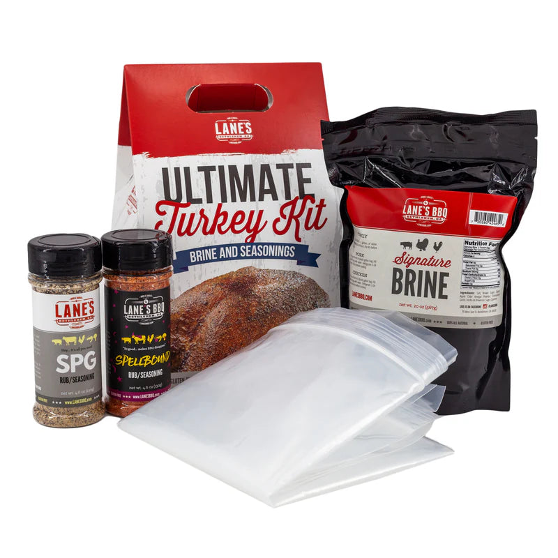 Lane's Ultimate Turkey Brine Kit with Bag (Brine + Rubs + Brine Bag)